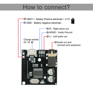 Bluetooth 5.0デコディングボードステレオオーディオモジュールはヘッドフォンでプラグインして充電できます - Product Image 3