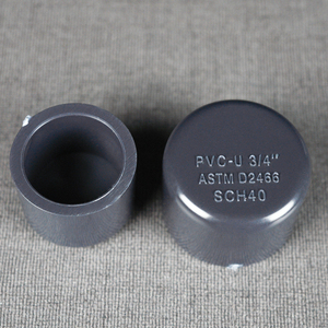 UPVCパイプ継手ASTM SCH40 PVCキャップ1/2 3/4滑らかな表面中国工場 - Product Image 3