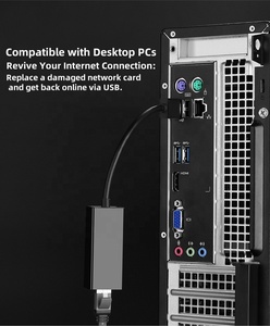 USB3.0 10/100/1000 Mbpsギガビットイーサネットアダプター女性RJ45コネクタ用PCラップトップネットワークカードLANインターフェイス付き - Product Image 2