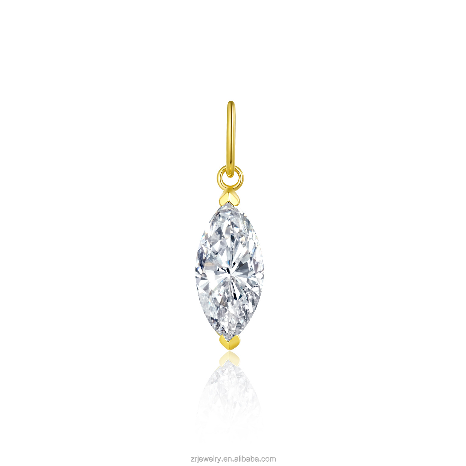 Diamant de laboratoire de 0,5 ct + 1,3 g d'or massif 18 carats