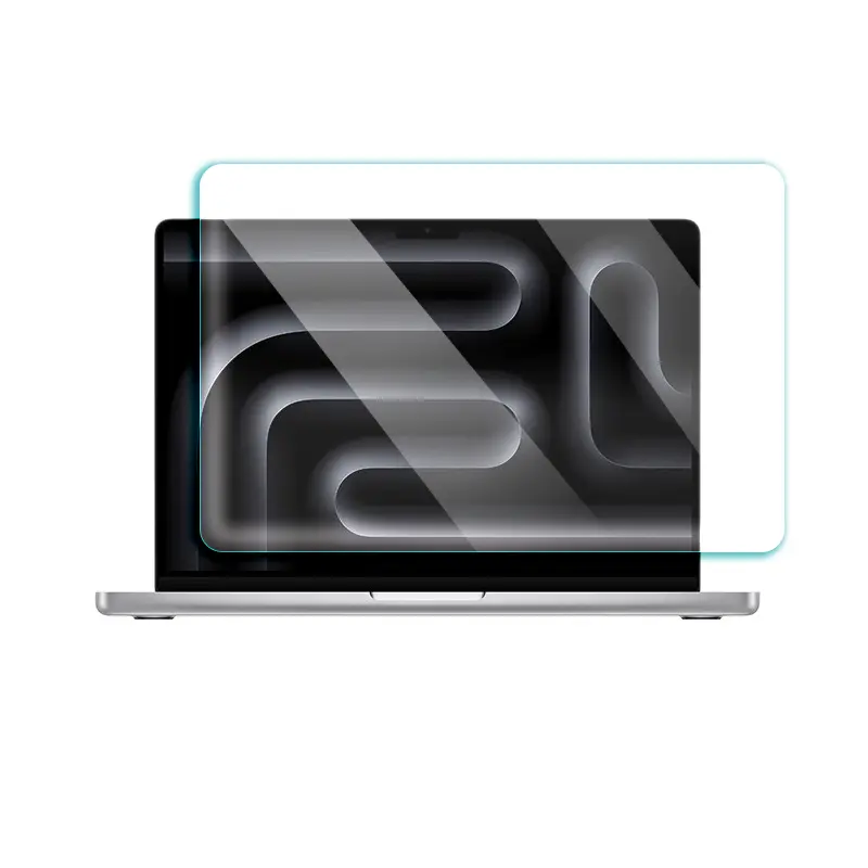 Film pelindung layar kaca tempered transparan harga kompetitif untuk macbook pro 14in