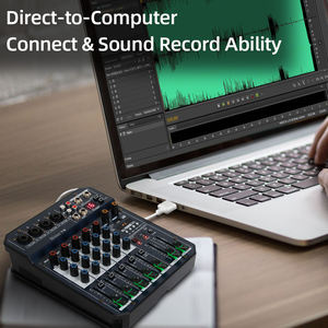 OEM T6 Professional 16 Bit <strong>DSP</strong> Processor USB Audio Mixer Digital <strong>Display</strong> 6 Channel Console - Product Image 6