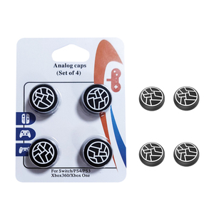 T18 <strong>Custom</strong> 5mm Anti-Slip Soft Silicone Thumbsticks <strong>PS4</strong> PS5 <strong>Controllers</strong> Slim Joystick Grip Cap Slim Texture for Xbox 360 Xbox One - Product Image 1