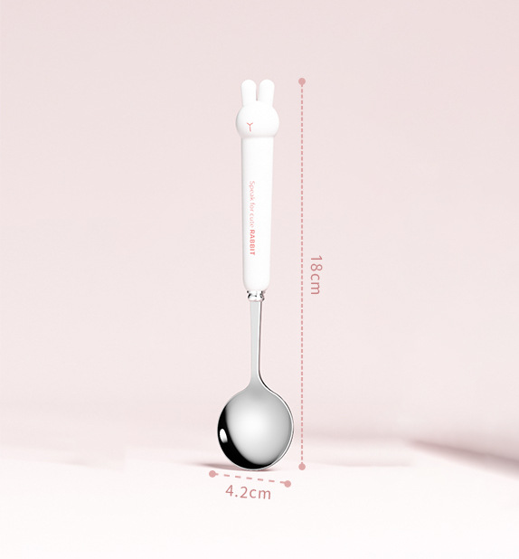 Rabbit Year Portable (One White Single Spoon)
