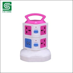 Multi Presa di corrente Desktop di Estensione Presa di Corrente con Interruttore USB Torre di Presa