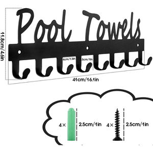 Tùy Chỉnh Phòng Tắm Văn Phòng <span class=keywords><strong>Washlet</strong></span> Khăn Giá Móc Treo Tường Hiện Đại Sắt Áo Giá Khăn Móc Chìa Khóa - Product Image 2