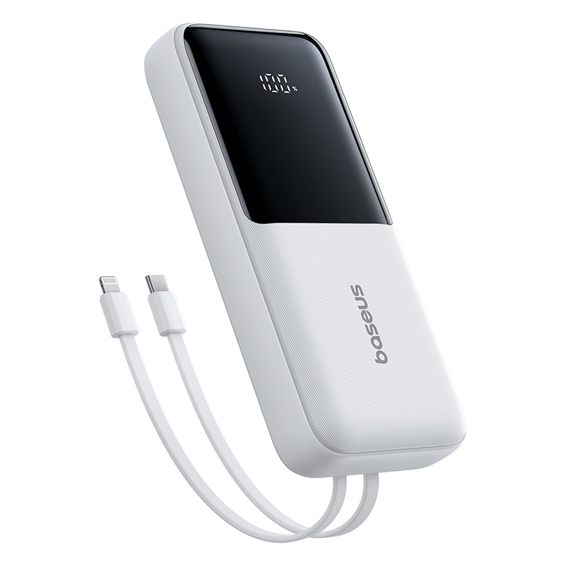 Blanc -20 000 mAh 22,5 W avec câbles intégrés