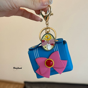 Dễ Thương Thủy Thủ Mặt Trăng Da Ipod Headphone Túi Bow Túi Quyến Rũ Đồng Xu Ví Phụ Kiện Nhựa Keychain - Product Image 1