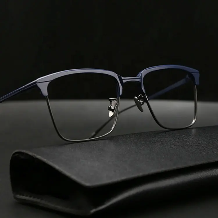 Мужские японские очки ручной работы из чистого титана оправа для очков минус высокие оптические очки оправы для очков