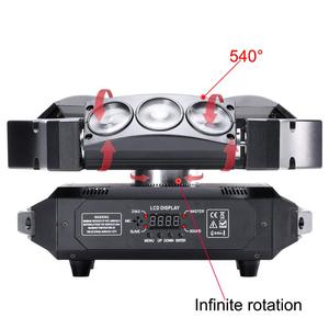 U'King Mini 9 kafa kuş sallayarak kafa sahne etkisi ışık RGB Led DMX512 ve ses aktif Led sahne ışıkları - Product Image 5