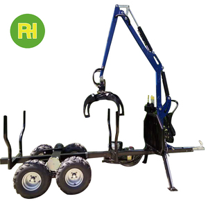 2T Logging Trailer tandem Axle Atv Trailer Heavy Duty with <strong>Timber</strong> Crane - Product Image 5