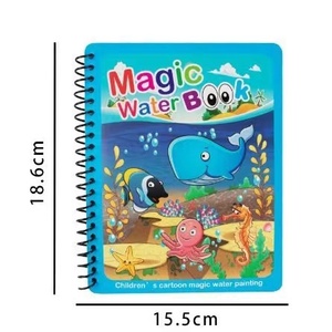 Çocuk DIY oyuncak Graffiti kalem kullanımlık boyama kitabı büyülü su resimli kitap boyama çizim kurulu eğitici oyuncak - Product Image 6