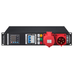 שלב מקצועי חלוקת חשמל ניידת 2u מתלה 6 ערוצי 380v 32a 5pin 3 חומר מתכת קלט פאזה עבור אודיו פרו