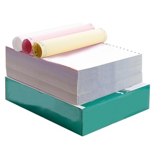 Papel de forma de computadora sin carbón continuo de 2 capas 45-80gsm NCR papel de factura de Oficina de Impresión