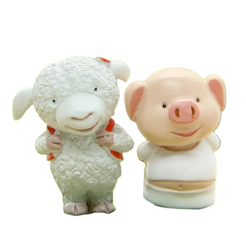 Decoración moderna de animales para paisajismo, pequeño cerdo, oveja, Mini Animal