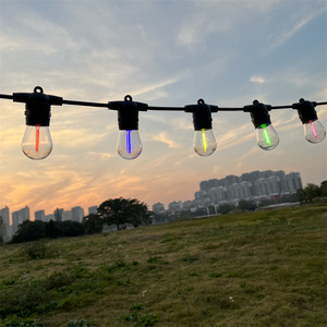 Venta directa de fábrica Decoraciones navideñas Cadena de luces Ensamblar Tipo S14 10M 20 Bombillas Luces interiores al aire libre impermeables