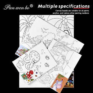 Panwenbo Dễ Thương Số Lượng Lớn Bức Tranh Vải Trẻ Em Tự Làm Trước Khi Vẽ Vải Mini Máy Tính Để Bàn Trước Vẽ Vải Với Hình Ảnh - Product Image 2