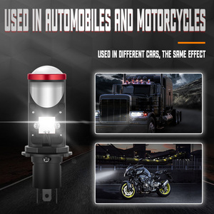 HAIZG H4 lens LED H4 araba farı aydınlatma sistemi LED H4 motosiklet araba led far projektör - Product Image 6