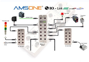 AmsoneカスタムファクトリーダイレクトイーサネットEthercat Profinet IO-Linkマスターモジュールハブスレーブモジュールブロック (自動化ロボット用) - Product Image 3