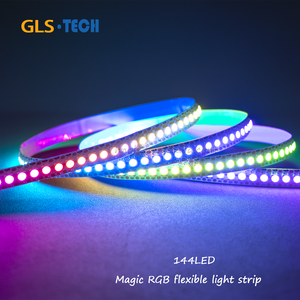 แถบไฟ LED สีแบบ RGB WS2812B พิกเซลแอดเดรส96LED 5V WS2812 SMD5050ไฟสาย rgbic มายากล - Product Image 6