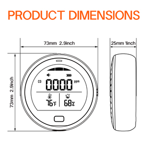 Yhcmeter 3 trong 1 xách tay co Detector Carbon Monoxide Detector dây buộc cho cắm trại RV xe du lịch - Product Image 6