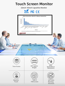 15.6 18.5 21.5 Inch Industrial <strong>Computer</strong> <strong>Monitor</strong> with 10 Point Capacitive Touch Screen VGA AV <strong>Input</strong> USB Interface New Product