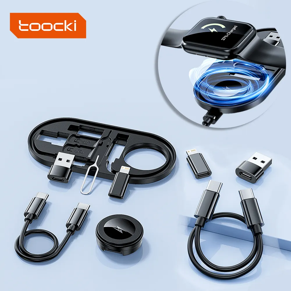 Toocki câble adaptateur Usb chargeur sans fil pour boîte de montre iPhone Type C câble charge rapide câble multifonction étui de charge