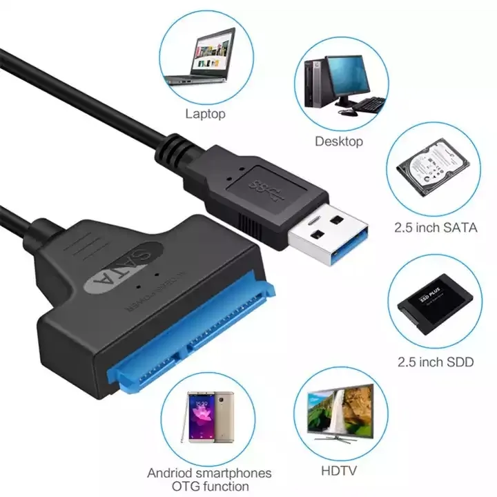 20 см USB Sata 2,0 3,0 на 2,5 "дюймовый разъем для компьютерных кабелей конвертер SSD HDD USB кабель для передачи данных адаптер для внешнего жесткого диска