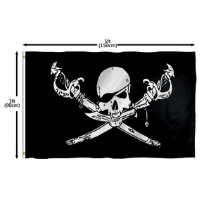 Wholesale Skull Crossbones Skeleton Jack Rackham Jolly <strong>Roger</strong> Pirate Flag