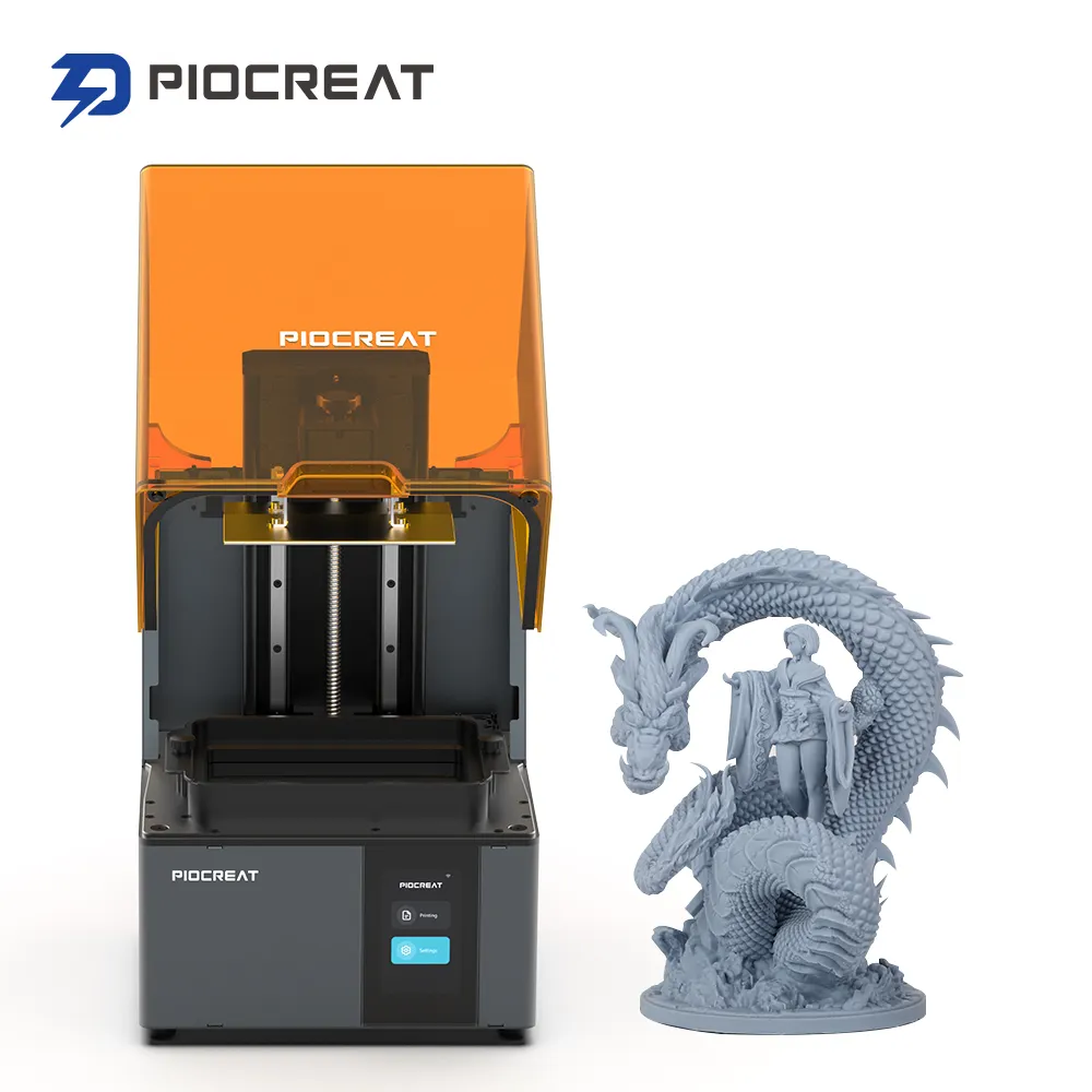 Piocreat C01 10.1 "14K grand format lcd résine imprimante 3d pour figurine modèle et design industriel polymérisation imprimante 3d