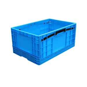 Caja grande de malla para agricultura de frutas y verduras, asas de plástico plegables duraderas, caja sólida ventilada de grado alimenticio para almacenamiento - Product Image 1