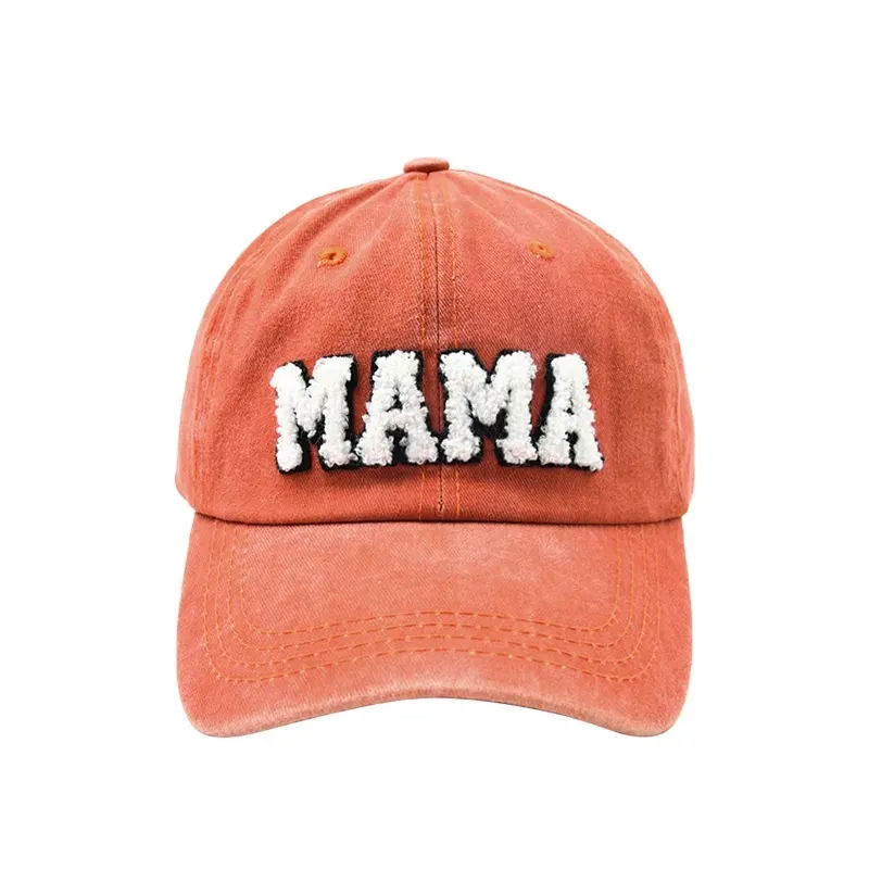 2024 nouveauté femmes couleur unie chapeaux Baseball chapeaux maman brodé personnalisé sport chapeau 3D broderie Denim