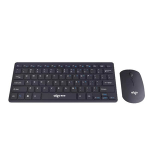 WQ7619A Combo de teclado y mouse inalámbricos MINI computadora Diseño QWERTY Receptor USB de 2,4 GHz, blanco y negro - Product Image 1