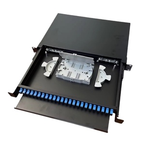 FTTH ODF 1U Marco de distribución óptica Cajón Tipo Caja de fibra óptica Panel de conexión 12 24 48 72 96 144 Panel de conexión de fibra óptica de núcleo - Product Image 2