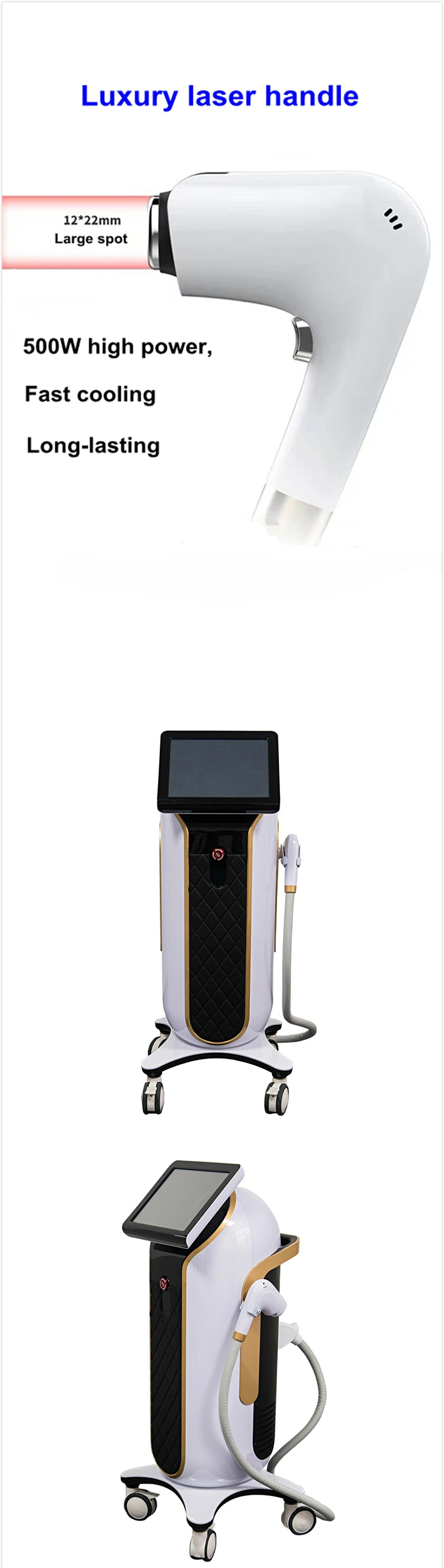 Permanent 808nm Diode Laser Hair Removal Machine for Face and Body