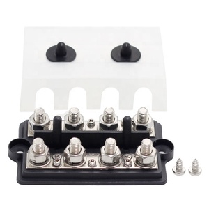 48V <strong>250A</strong> Pure Copper Black <strong>Busbar</strong> M10 M8 Battery Terminals for Power Distribution High-quality Terminal Blocks - Product Image 5