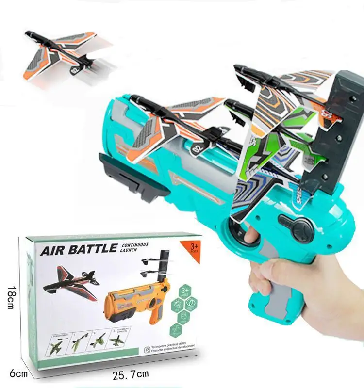 뜨거운 판매 저렴한 비행기 발사기 장난감 투석기 비행기 장난감 어린이를위한 4PCS 야외 스포츠 비행 장난감