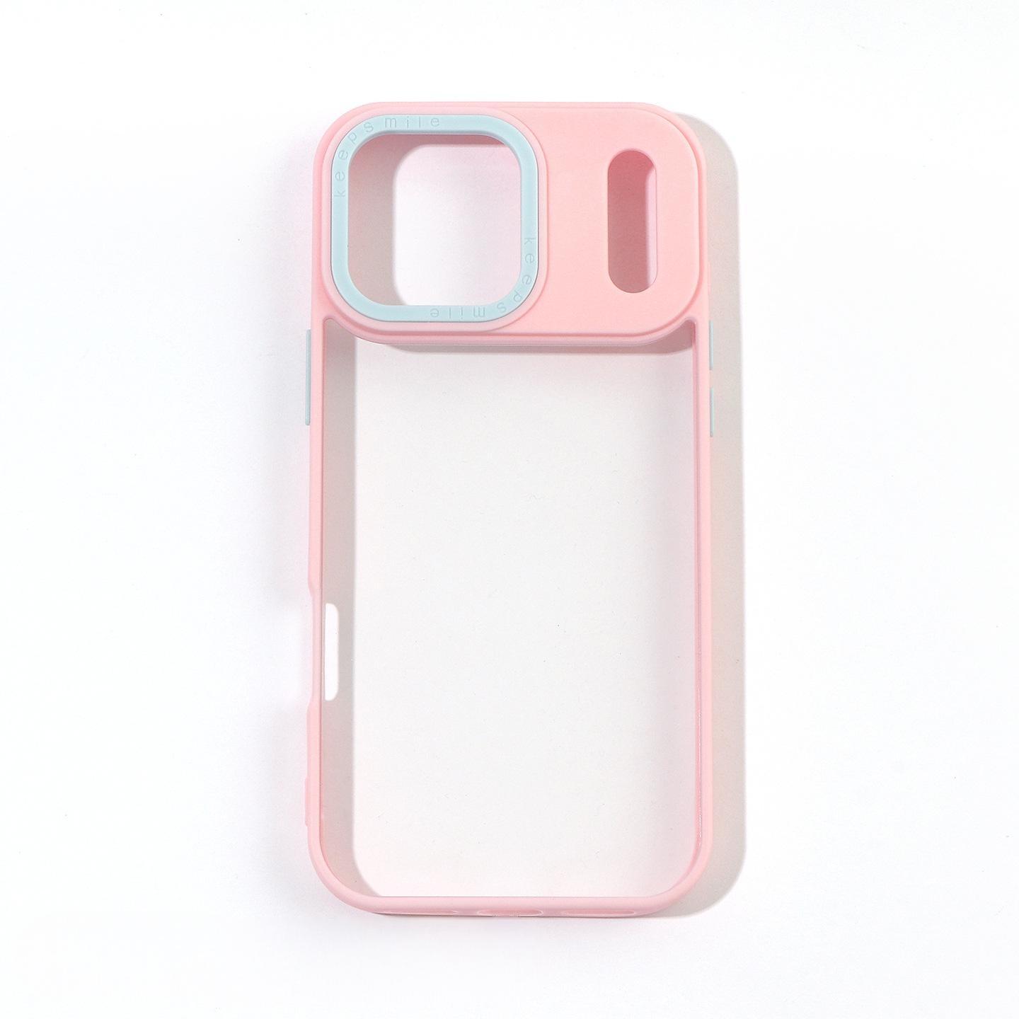 Funda para teléfono con bloques de color / bordes rosas