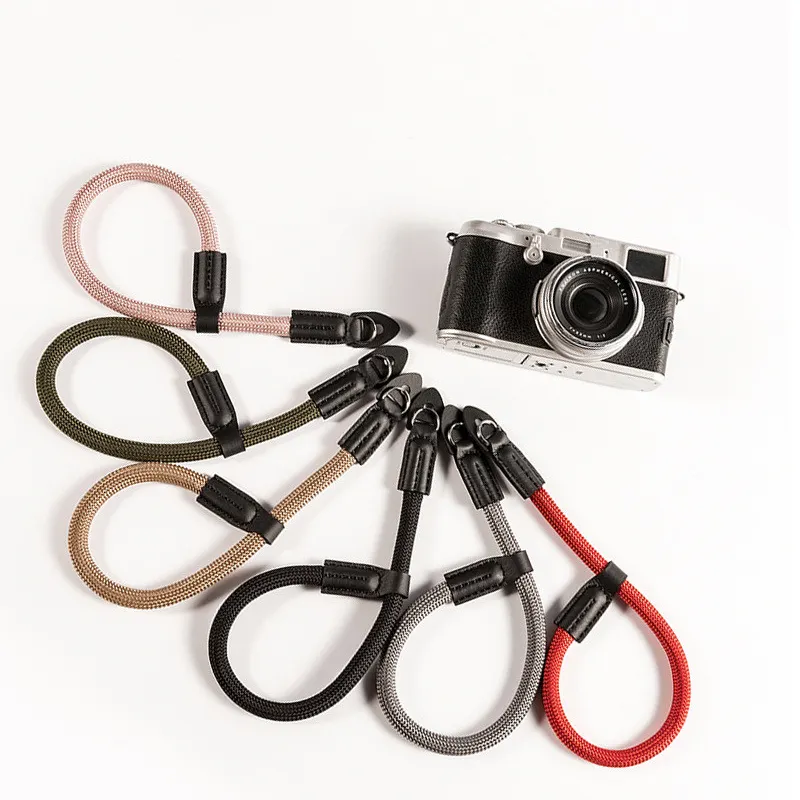 สายคล้องมือกล้องไนลอนอเนกประสงค์ปรับความยาวได้สำหรับกล้อง Nikon Canon DSLR Mirrorless