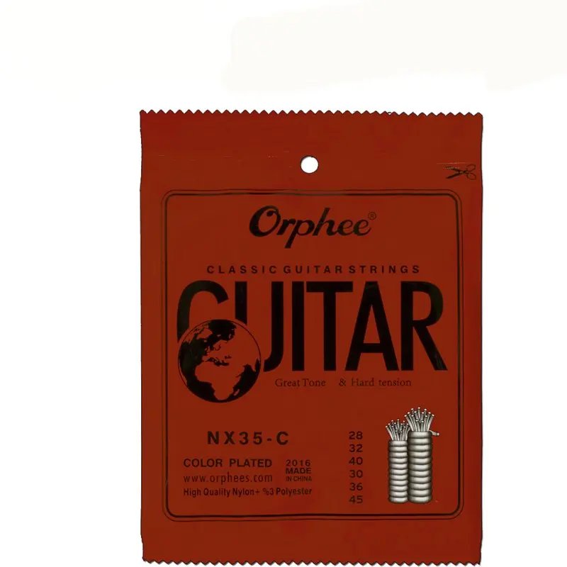 NX35-C 028-045 Cordas De Guitarra Clássica Fio De Nylon De Prata Encamisado String De Guitarra Baixo Elétrico