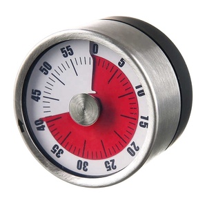 Timer in acciaio inossidabile da cucina Timer meccanico conto alla rovescia promemoria di gestione del tempo con magnete di aspirazione di cottura sveglia - Product Image 1