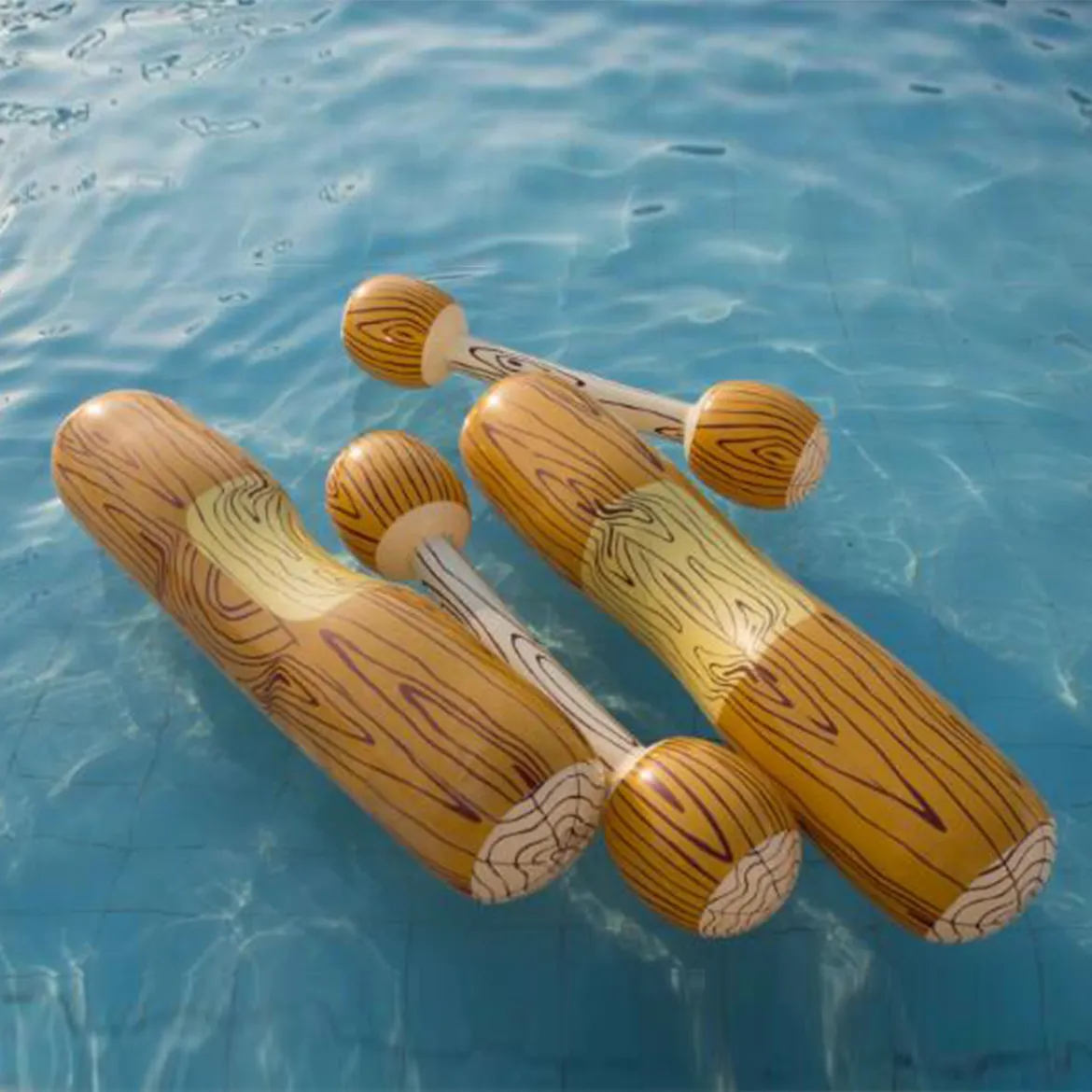 Barco de juguete para fiesta en la piscina, balsa, juguetes de colisión de agua, asiento de madera, fila flotante de natación para niños y adultos, flotadores de piscina inflables