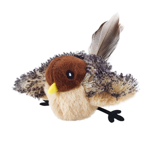 充電式電気シミュレーション鳥のリモコンおもちゃ羽ばたき翼猫鳥のさえずりぬいぐるみインタラクティブペットの動きのおもちゃ - Product Image 1