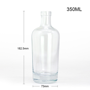 350毫升新款小玻璃酒瓶迷你酒瓶自制酒精瓶调味饮料带软木塞空 - Product Image 6