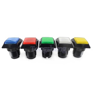 Arcade Game Console Accessory 32 * 32mm Small square <strong>Buttons</strong> <strong>with</strong> <strong>LED</strong> and <strong>Micro</strong>-<strong>switch</strong> Self Resetting <strong>Push</strong> <strong>Buttons</strong> Switching - Product Image 2