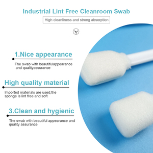 Disposable Long Handle Lint Free Foam <strong>Swabs</strong> Polyester Head Lint Free Cleanroom <strong>Swab</strong>
