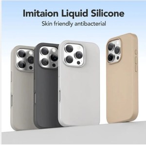 高品質の液体シリコン電話ケースピュアカラースキンフレンドリーカバーiPhone用のシンプルなビジネス1615 14 13 12 Plus Pro Max - Product Image 2