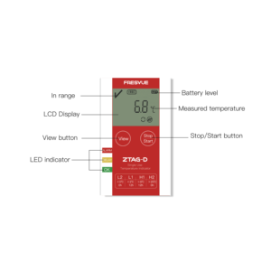 Monitor de temperatura de un solo uso fácil de leer para logístico registrador de datos de temperatura con indicador de informe PDF USB - Product Image 1