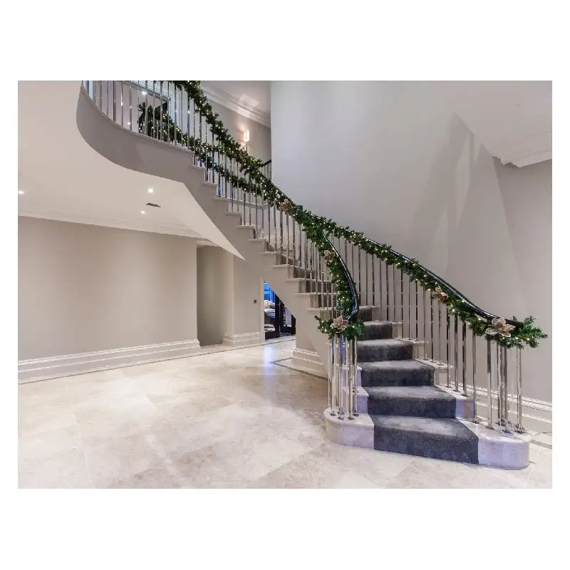 Ace Luxury Precast Concrete Curved Staircases Prefabricated Curved Stairs Custom Staircases in Wood Steps