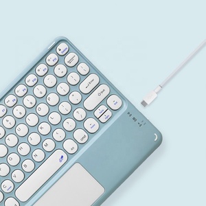 Miniteclado inalámbrico BT con retroiluminación para tableta, teclado español recargable y ratón, combo de ipad para portátil - Product Image 4